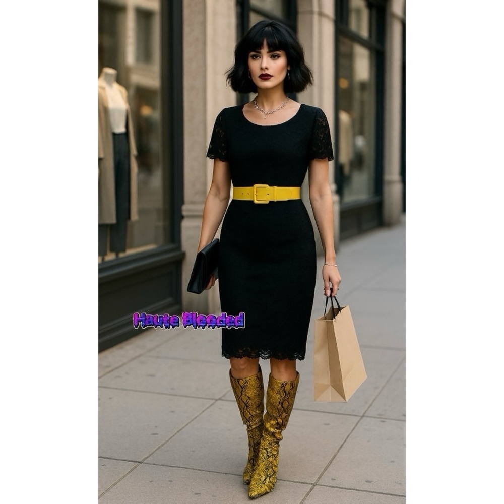My Michelle Dress Vintage 90's Black Lace Sheath y2k Goth Grunge Taylor Swift